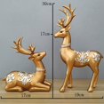 thumbnail image 2 of Aunavey Christmas Reindeer Figurines,2 PCS Resin Sitting  Standing Deer Statue,Elk Statues for Christmas Decorations, 2 of 2