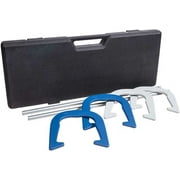 Triumph Sports Premium Forged Horseshoe Set Complete with 4 Horseshoes, 2 Stakes and Hard Plastic Case