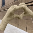 thumbnail image 6 of Winter Waterproof Ski Snow Warm Gloves for Women Men Can Play Mobile Phone Knitted Winter Cycling Warm And Fleece Thick Long Version Exposed Two-finger Gloves Christmas Gift, 6 of 9