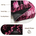 thumbnail image 6 of Area Rug for Living Room, Happy Birthday Pink Non-Slip Indoor Large Carpet for Bedroom/Dining Room, Gifts Balloons Goblet Glitter Ribbons Black Washable Low-Profile Floor Mat Runner Rugs - 3 x 5 Ft, 6 of 8
