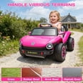 thumbnail image 5 of 12V Electric Ride on Cars, Licensed Volkswagen Beetle Ride on Toys with Remote Control, Bluetooth, USB Port, Music, Rear Storage, LED Lights, Battery Powered Toddlers Electric Car for Kids Ages 3+, 5 of 10