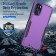 thumbnail image 7 of REQO Protective Case] with Screen Protector[Military [G]rade Drop Tested] Heavy-Duty Tough Rugged Shockproof for Motorola Moto [G] [5[G]] 2022, Purple, 7 of 7