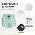 thumbnail image 4 of Bixox Women's Sea Turtle pattern 2 in 1 Running Shorts - Lightweight Athletic Workout Gym Yoga Shorts Liner with Pockets - Small, 4 of 7