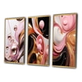 thumbnail image 3 of Designart "Gold Pink Succulent Alchemy Liquid Glam III" Abstract Shapes Framed Wall Art Set Of 3 - Gold Transitional Frame Gallery Set For Office Decor, 3 of 6