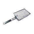 thumbnail image 4 of Cesta para parrilla de barbacoa, rejilla de hierro para barbacoa, mango grande plegable, cesta de malla antiadherente para acampar, cocinar al aire, 4 of 8