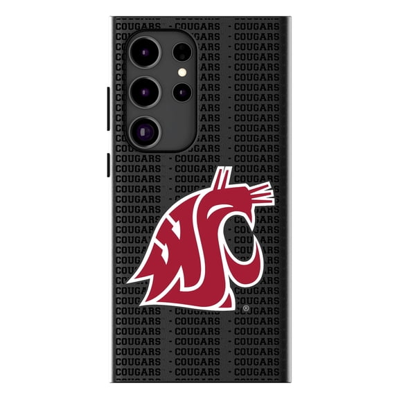 Keyscaper Washington State Cougars Text Backdrop Galaxy Magnetic Bump Case
