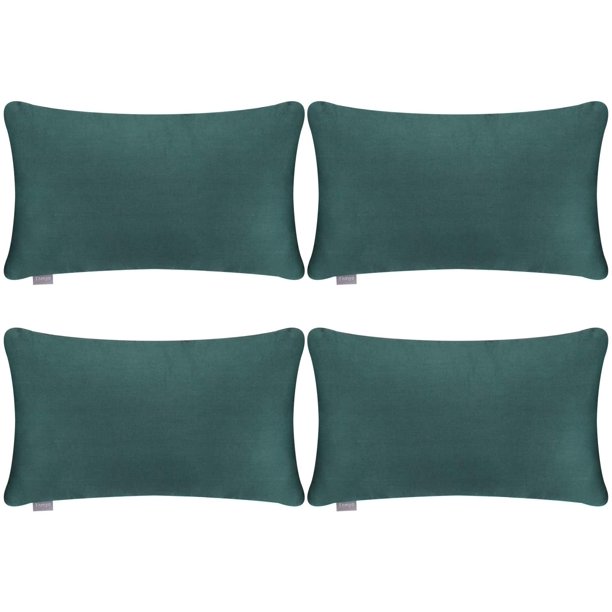 Thmyo Paquete de 4 fundas de almohada 100% algodón, cómodas, decorativas y sólidas, fundas de cojín cuadradas, fundas de almohada en blanco para sublimación, fundas de almohada navideñas para sofá (18