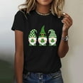 thumbnail image 2 of Hot Sale!! St. Patricks Day Shirt for Womens Cute Gnomes T-Shirt Shamrock Printed Shirts Short Sleeve Graphic Tees Tops Womens Fashion Casual Printed Short Sleeved Tee Shirt Tops Black L, 2 of 4