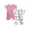 Dusty Rose/ Blue Chicken, variant on Bow Dream Baby Girl Romper 2 pack Bamboo Rayon Baby Clothes Baby Girl Short Sleeve Jumper Baby Girls’s One-Piece Rompers Summer 12-18 Months