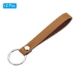 thumbnail image 3 of Uxcell Leather Keychain Key Ring Chain Ring Universally Key Holder Accessories for Men and Women Dark Brown 2 Pack, 3 of 6