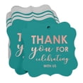 thumbnail image 3 of Inkdotpot Thank You For Celebrating With Us Bridal Shower-Baby Shower-Retirement-Wedding-Birthday Bottle Tag Real Rose Gold Foil Favor Bracket Shape Hang Tags Pack Of 100, 3 of 7