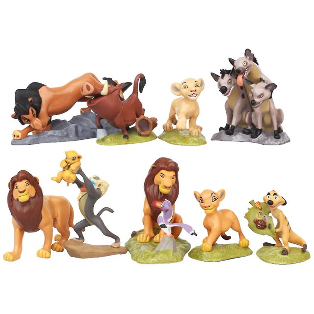 Figuras de acción LIUXGMXG 9 piezas/set El Rey León Simba Nala Timon PVC