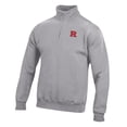 thumbnail image 2 of Men's Gray Rutgers Scarlet Knights Big Cotton Quarter-Zip Pullover Sweatshirt, 2 of 3