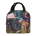thumbnail image 1 of Easygdp Purple Glowing Mushroom Bolsa Térmica Premium - Tela Oxford Impermeable, Gran Capacidad, Bolsillo Frontal, Unisex para Trabajo, Escuela, Actividades al Aire Libre y Picnics, 1 of 8
