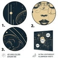 thumbnail image 3 of Designart "Stargazing Through the Zodiac III" Astrology Metal Wall Art, 3 of 5