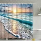 thumbnail image 1 of 180 x 180 cm Home Shower Curtain, Marine Shower Curtain, Waterproof and Mildew Resistant Ocean Beach Sunrise Print Fashion Pattern Shower Curtain, 1 of 5
