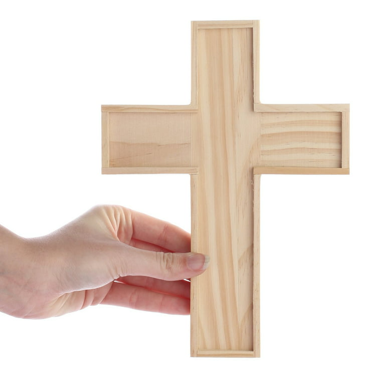 Unfinished Wooden Crosses for Painting and Crafting 6 Crosses