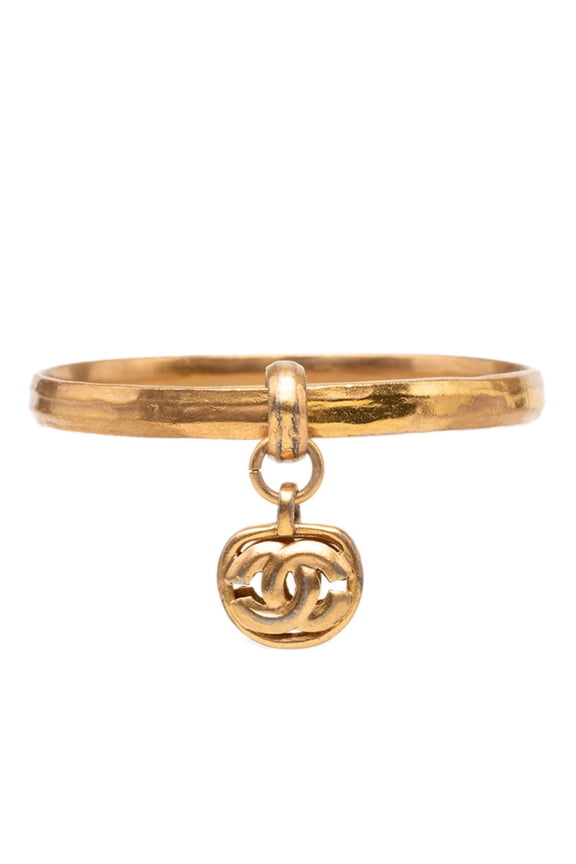 Pre-Owned Chanel Coco Mark Vintage Bangle, 96P Stamp, Gold Plated, Women's CHANEL