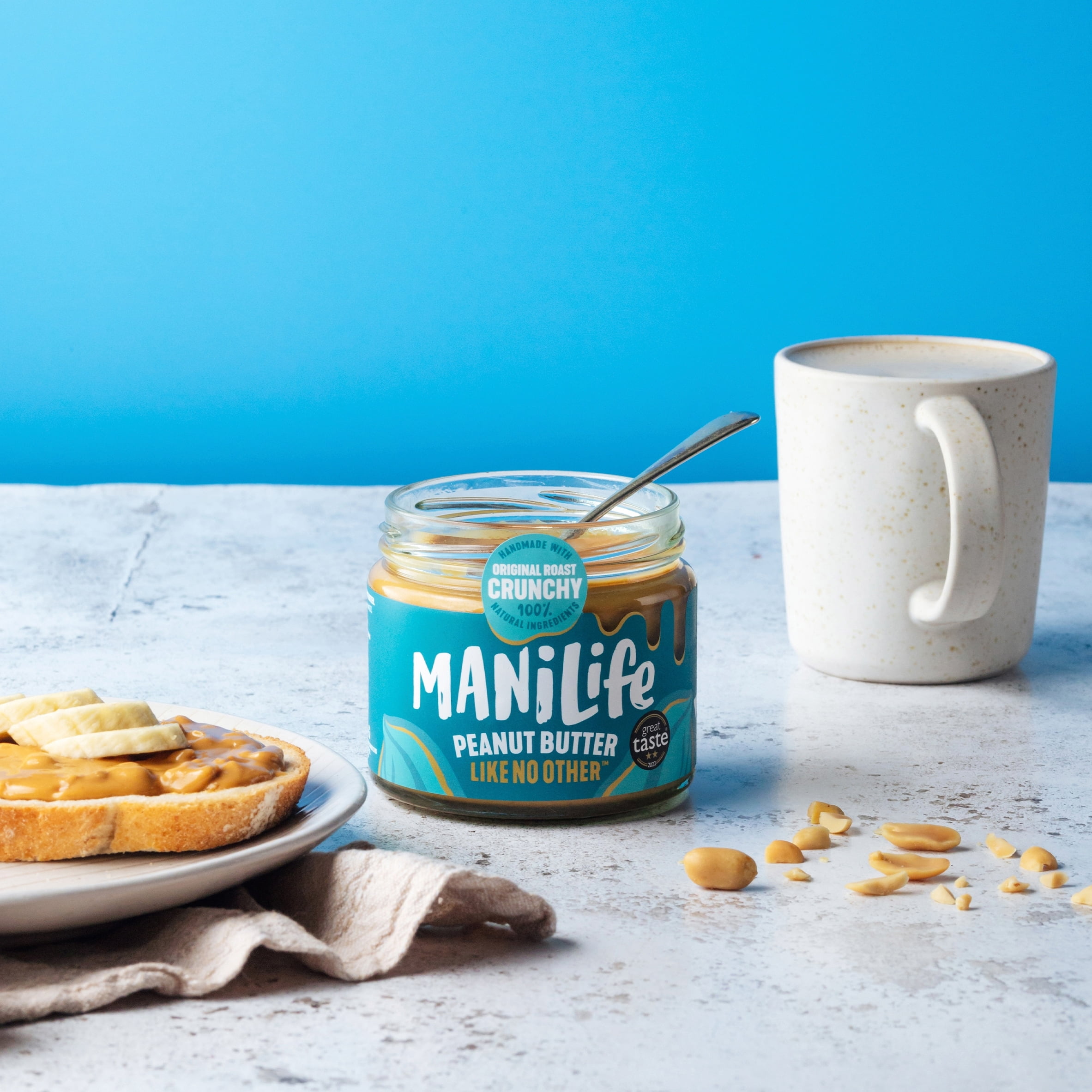 Manilife Original Roast Crunchy Peanut Butter 275g, Imported from Britain