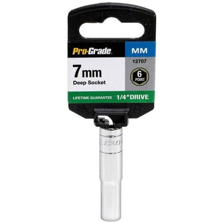 

Pro-Grade 12707 0.25 in. Drive x 7 mm 6 Point Deep Socket
