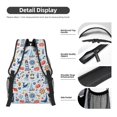 thumbnail image 4 of Yiaed Watercolor Nautical Print School Backpack College Backpack Daypacks for Students High School Spacious and Durable Daypack for Work and Travel-One Size, 4 of 6
