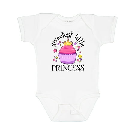 

Inktastic Sweetest Little Princess Cupcake with Tiara Gift Baby Girl Bodysuit