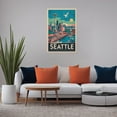 thumbnail image 5 of Vintage Seattle Cityscape Retro U.S. Tourism with Iconic Architecture & Culture Canvas Poster, 5 of 8