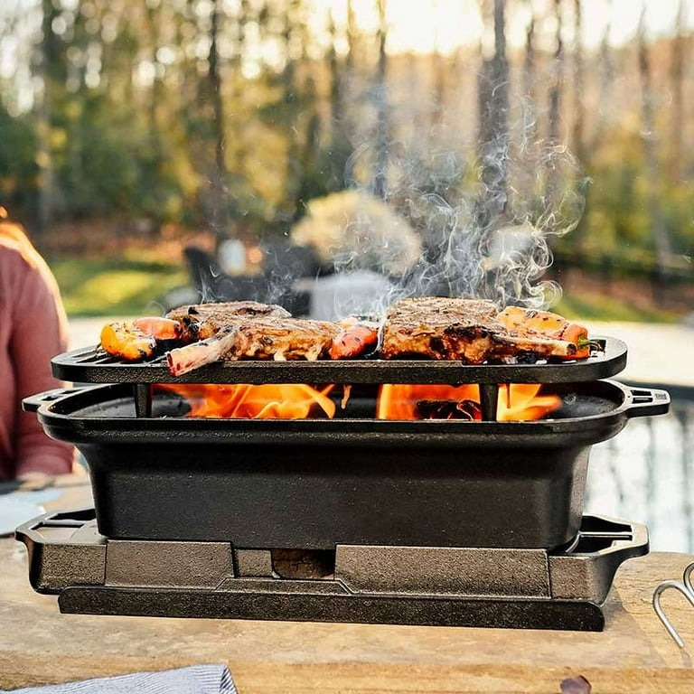 Lodge Sportsman's Pro Portable Charcoal Grill - Seasoned Lodge Sportsman's Pro Portable Charcoal Grill - Seasoned