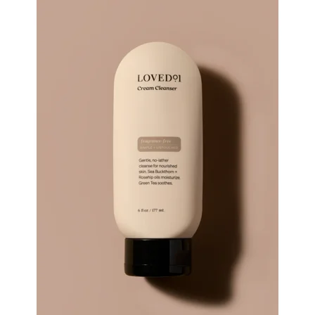 Loved01 Cream Cleanser 6 oz, Hydrating Daily Face & Body Cleanser