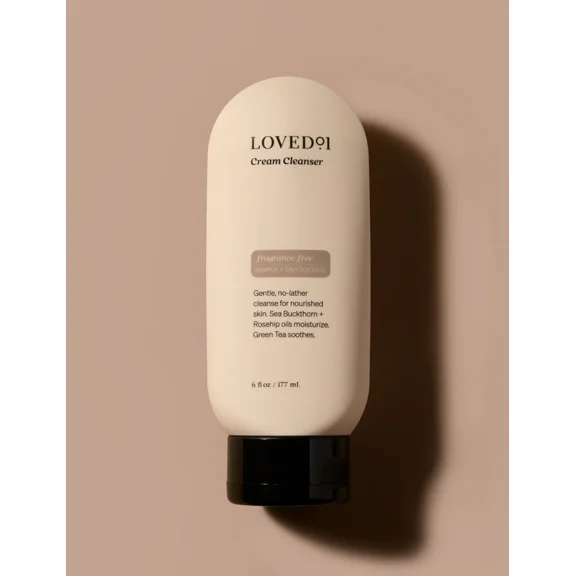 Loved01 Cream Cleanser 6 oz, Hydrating Daily Face & Body Cleanser