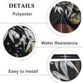 thumbnail image 4 of Black Boho Style Bathroom Curtains Shower Set Bamboo Leaves Abstract Bohemian Moon Striped Bathroom Shower Decor Accessory Set Decorative Waterproof Bathroom Curtains 84x72 Inch with Hooks, 4 of 6