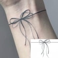thumbnail image 1 of Pink Bow Tattoo Stickers Waterproof Lasting Female Arm Disposable Stickers Unique, 1 of 7