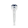 thumbnail image 3 of ANGARA Natural 1.6 Ct Solitaire Round Sapphire Celtic Knot Ring in 14K White Gold for Women (Size-7mm) | September Birthstone, Anniversary, Jewelry Gift for Women | Natural Blue Sapphire Ring, 3 of 9