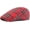Red, variant on Men's Newsboy Hat Striped Flat Cap Adjustable Ivy Cabbie Driving Irish Beret Hat
