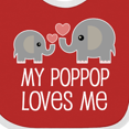 thumbnail image 4 of Inktastic My Poppop Loves Me Grandkids Boys or Girls Baby Bib, 4 of 4