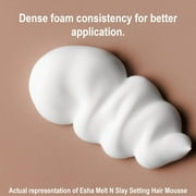 Esha Melt N Slay Daily Setting Hair Mousse – Tame Frizz & Flyaways, Long-Lasting Hold, Moisturize, 12 Fl Oz