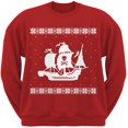 thumbnail image 1 of Big Pirate Ship Ugly Christmas Sweater Red Crew Neck Sweatshirt, 1 of 1