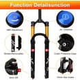 thumbnail image 4 of ZTZ 26/27.5/29 inch MTB Air Suspension Fork, Upgraded 34mm Stanchions & 140mm Travel, Rebound Adjust, Straight Steerer, 9x100mm QR, Manual Lockout Front Fork for XC AM Mountain Bike, 4 of 7
