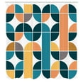 thumbnail image 3 of Ambesonne Retro Shower Curtain, Pop Art Funky Geometric Art, 69"Wx70"L, Dark Teal, 3 of 3