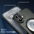 thumbnail image 6 of ELEHOLD for iPhone 16 Magnetic Case,Thin Fit Translucent Matte Back Slim Compatible with Mag Safe Accessory Build-in Invisible Stand Shockproof Heat Dissipation Phone Cover,Black, 6 of 10