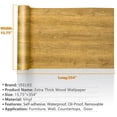 thumbnail image 5 of VEELIKE Gold Wood Grain Contact Paper for Countertops Waterproof Peel and Stick Vinyl Wallpaper 15.7''x354'' Self Adhesive Removable Wallpaper for Bedroom Cabinets Walls Table Liners, 5 of 9