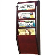 4-Pocket Literature Display, Mahogany