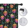 thumbnail image 4 of Blackout Kids Curtains,Neon Halloween Pumpkins Pattern Childrens Insulated Curtains Set Of 2,Bedroom Essentials,Toddler Room Decor 42x54in(106x137cm), 4 of 5