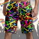thumbnail image 1 of WILLBEST Pantalones Cortos para Hombre, Pantalones Cortos de Verano con Estampado de Boca de Arcoíris para Hombre, Pantalones Cortos con Bolsillo y Lazo Totalmente Estampados para Resort 1394, 1 of 6