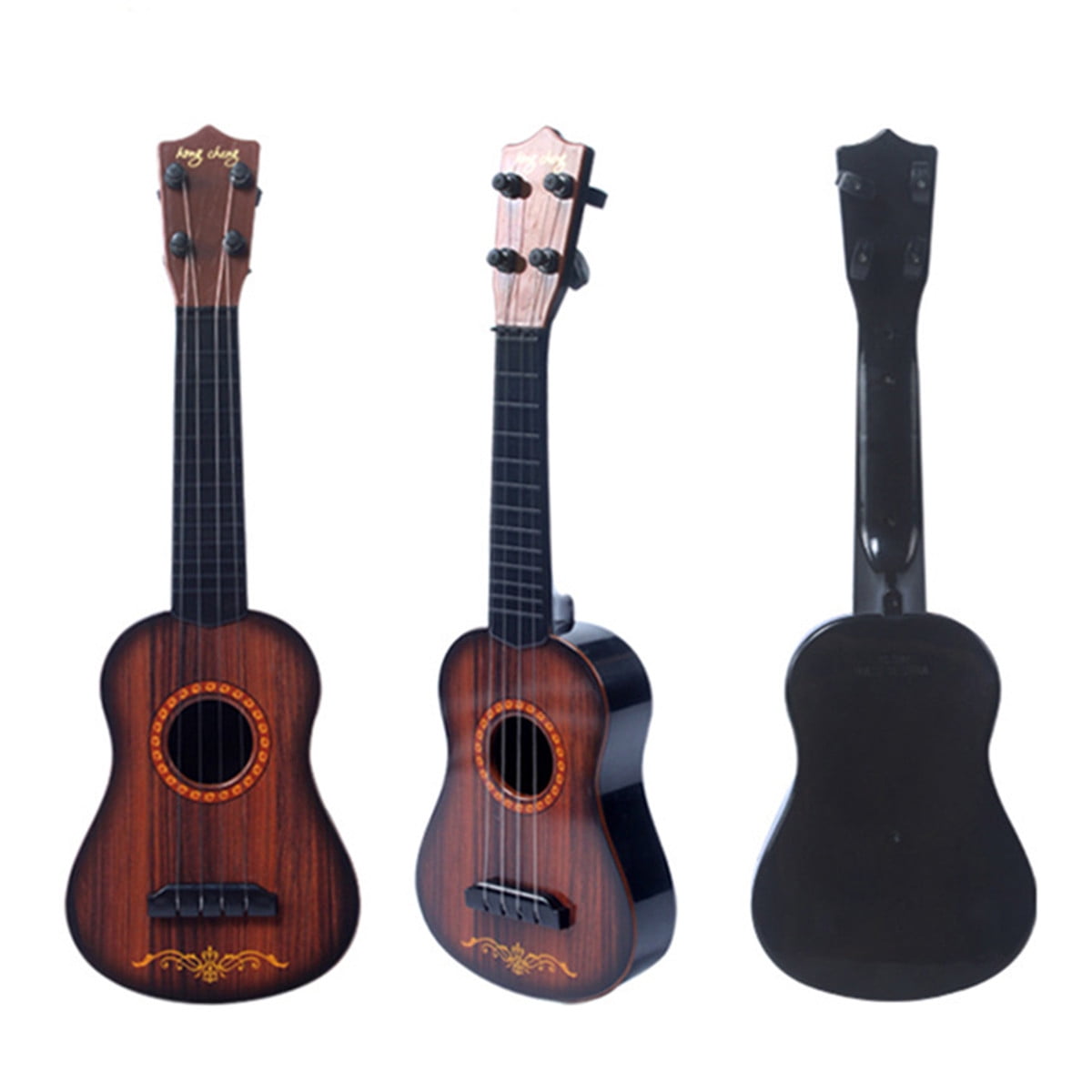 17” Beginner Uke Wooden Ukulele Kid Play Educational 4 String Ukelele Toy Musical Acoustic