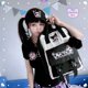 thumbnail image 3 of Estilo Japonés Anime Sanrio Cinnamoroll My Melody Kuromi Bordado Lindo Niños Mochila Kawaii Dibujos Animados De Gran Capacidad Nylon Niñas Bolsa Escolar Mujeres De Mano [Lluvia], 3 of 4