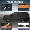 thumbnail image 5 of Unique Bargains Car Cover Aluminum Film Outdoor Full Car Cover All Weather Waterproof Protection with Driver Door Zipper Black for Kia Telluride, 5 of 6