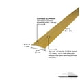 thumbnail image 3 of M-D Building Products 79244 2 In. X 36 In. Satin Brass Aluminum Fluted Carpet Trim w/ Screw Nails, 3 of 6