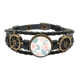 thumbnail image 1 of Blue Curacao flor planta pintura Pulsera marina tejida en cuero, 1 of 4