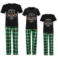 thumbnail image 2 of Ihaphap Family Christmas Matching Pajamas Proud Member Of The Anughty List 2025 Black Short Top and Green Plaids Family Matching Pajamas Set, 9-10Y-Kid, 2 of 6